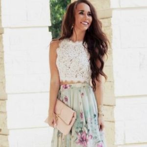 Elegant White Lace Crop Top